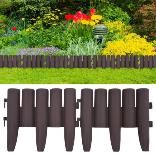 Lawn Edgings 36 pcs 10 m PP – Brown