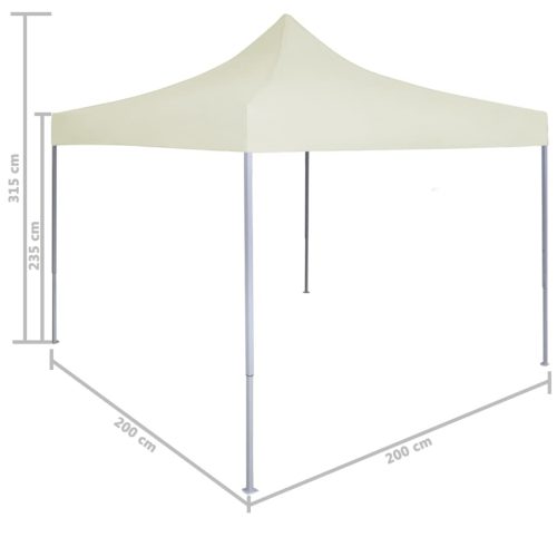 Professional Folding Party Tent 2×2 m Steel – Cream