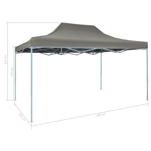 Professional Folding Party Tent 3×4 m Steel – Anthracite