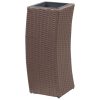 Garden Raised Beds 3 pcs Poly Rattan – Brown