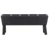 Garden Raised Bed with Legs and Pots Poly Rattan – 118x25x50 cm, Black