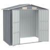 Garden Shed 205x129x183 cm Galvanised Steel – Grey