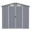 Garden Shed 205x129x183 cm Galvanised Steel – Grey