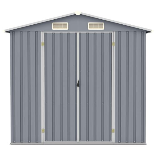 Garden Shed 205x129x183 cm Galvanised Steel – Grey