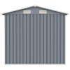 Garden Shed 205x129x183 cm Galvanised Steel – Grey