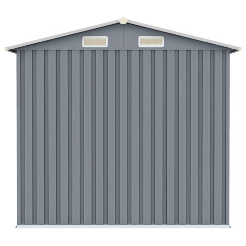 Garden Shed 205x129x183 cm Galvanised Steel – Grey