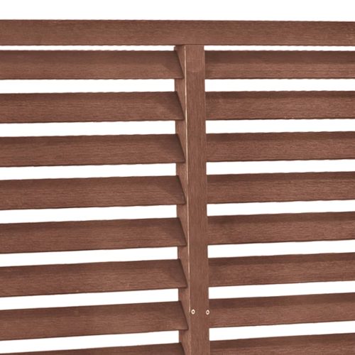 Louver Fence WPC – 170×170 cm, Brown