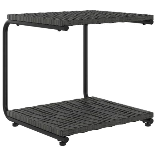 2-Person Garden Sun Bed with Cushions Poly Rattan – Black