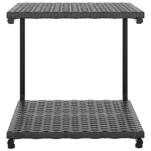 2-Person Garden Sun Bed with Cushions Poly Rattan – Black