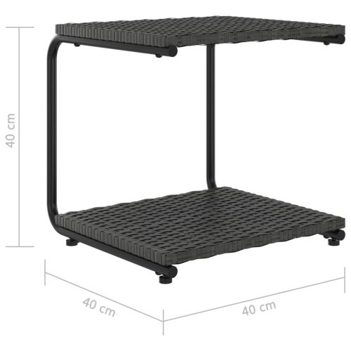 2-Person Garden Sun Bed with Cushions Poly Rattan – Black