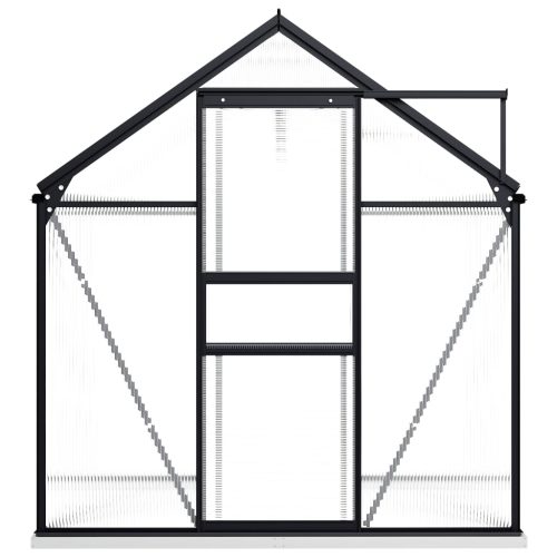 Greenhouse with Base Frame Anthracite Aluminium – 190x190x202 cm