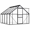 Greenhouse with Base Frame Anthracite Aluminium – 190x250x202 cm