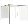 Pergola with Adjustable Roof 3×3 m Steel – Cream White