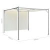 Pergola with Adjustable Roof 3×3 m Steel – Cream White