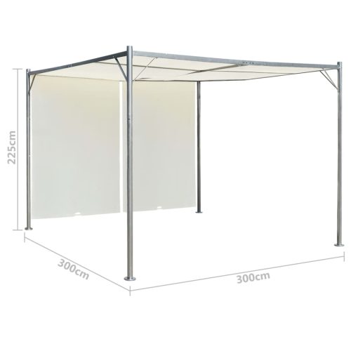 Pergola with Adjustable Roof 3×3 m Steel – Cream White