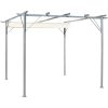 Pergola with Retractable Roof 3×3 m Steel – Cream