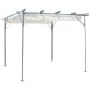 Pergola with Retractable Roof 3×3 m Steel – Cream