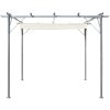 Pergola with Retractable Roof 3×3 m Steel – Cream