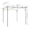 Pergola with Retractable Roof 3×3 m Steel – Cream