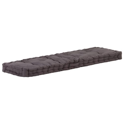 Pallet Floor Cushion Cotton – 120x40x7 cm, Anthracite
