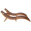 Sun Lounger Solid Acacia Wood Brown – 2 Sunloungers With Table