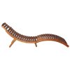 Sun Lounger Solid Acacia Wood Brown – 2 Sunloungers With Table