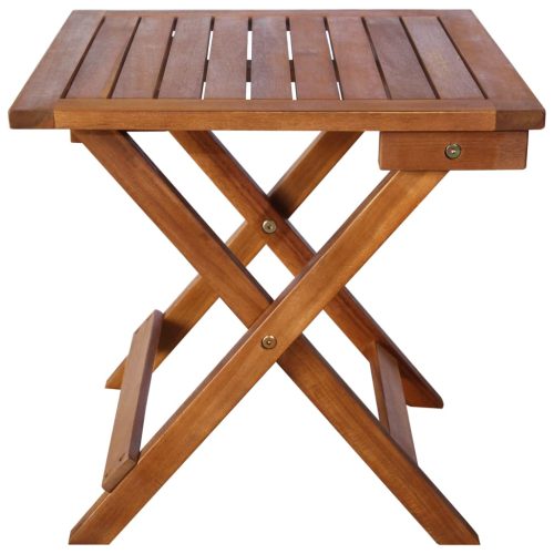 Sun Lounger Solid Acacia Wood Brown – 2 Sunloungers With Table