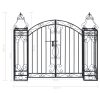 Ornamental Garden Gate Wrought Iron – 122×20.5×100 cm