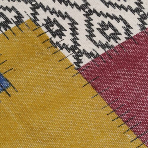 Handwoven Kilim Rug Cotton 120×180 cm Printed Multicolour