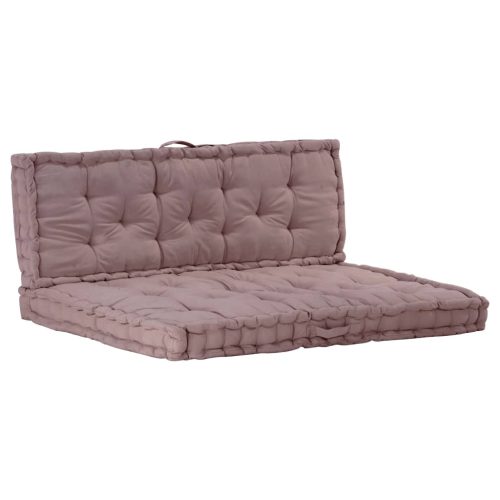 Pallet Floor Cushion Cotton – 120x40x7 cm and 120x80x10 cm, Taupe