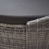 Outdoor Lounge Bed with Canopy Poly Rattan Grey