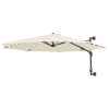 Wall-mounted Parasol with LEDs and Metal Pole 300 cm – Sand