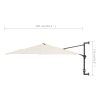 Wall-mounted Parasol with LEDs and Metal Pole 300 cm – Sand