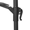 Wall-mounted Parasol with LEDs and Metal Pole 300 cm – Anthracite