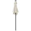 Parasol with LED Lights 200×211 cm Aluminium – Sand