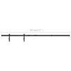 Mini Sliding Barn Door Kit Carbon Steel – 183 cm