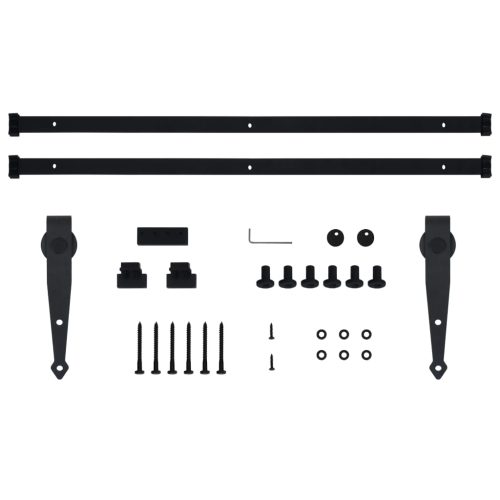 Mini Sliding Barn Door Kit Carbon Steel – 183 cm