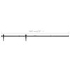 Mini Sliding Barn Door Kit Carbon Steel – 183 cm
