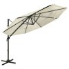 4-Tier Parasol with Aluminium Pole 3×3 m – Sand