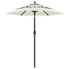 3-Tier Parasol with Aluminium Pole – 2 M, Sand