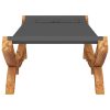 Outdoor Lounge Bed 100×188.5×44 cm Solid Bent Wood – Anthracite