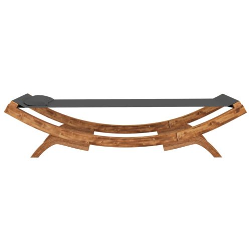 Outdoor Lounge Bed 100×188.5×44 cm Solid Bent Wood – Anthracite