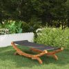 Outdoor Lounge Bed 100×188.5×44 cm Solid Bent Wood – Anthracite