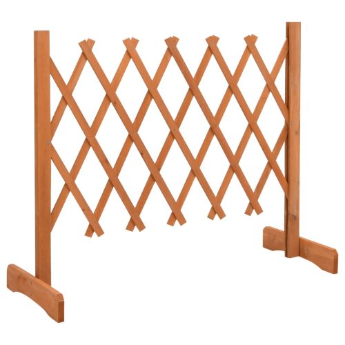 Garden Trellis Fence Solid Firwood – 120×60 cm, Orange