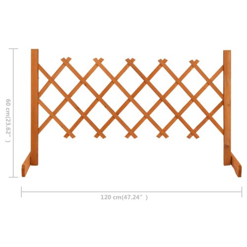 Garden Trellis Fence Solid Firwood – 120×60 cm, Orange