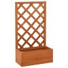 Garden Trellis Planter 50x25x90 cm Solid Firwood – Orange