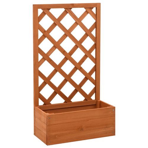 Garden Trellis Planter 50x25x90 cm Solid Firwood – Orange