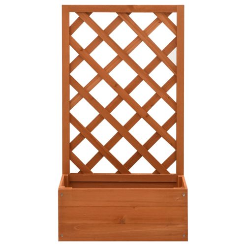 Garden Trellis Planter 50x25x90 cm Solid Firwood – Orange
