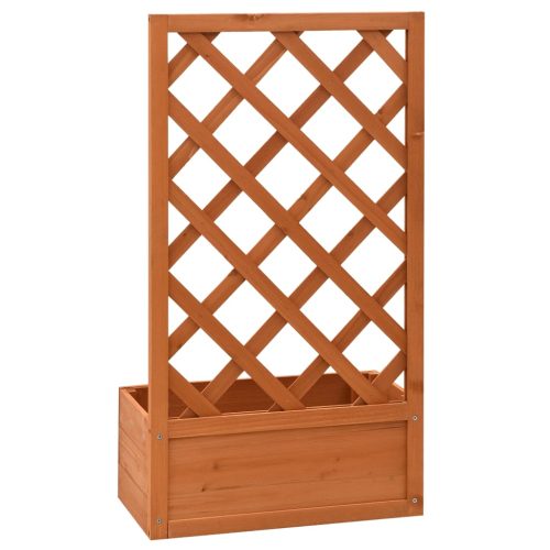 Garden Trellis Planter 50x25x90 cm Solid Firwood – Orange