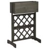 Garden Trellis Planter 45x30x74 cm Solid Firwood – Grey